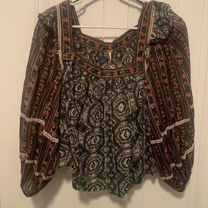 Free People Multi-Pattern Blouse (NWT!!!)